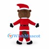 Christmas Beaver Mascot Costume with Red Santa Suit and White Beard