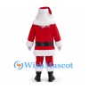 Santa Claus Mascot Costume with Red Suit and Open Face Design