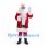 Santa Claus Mascot Costume with Red Suit and Open Face Design