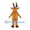 Deer Mascot Costume in Brown with White Belly and Tall Antlers