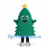 Christmas Tree Mascot Costume with Yellow Star Top
