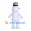 Snowman Mascot Costume with Black Top Hat