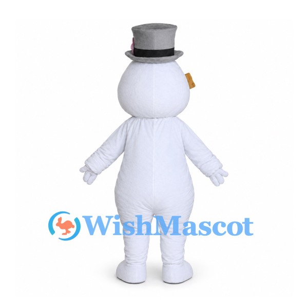 Snowman Mascot Costume with Black Top Hat