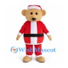 Teddy Bear Mascot Costume with Red Santa Suit