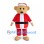 Teddy Bear Mascot Costume with Red Santa Suit