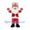 Santa Claus Mascot Costume with Blue Eyes and Red Suit