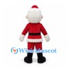 Santa Claus Mascot Costume with Curly White Beard