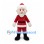 Santa Claus Mascot Costume with Curly White Beard