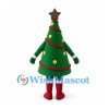 Christmas Tree Mascot Costume with Red Garland and Star Top