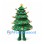 Christmas Tree Mascot Costume with Layered Branches and Red Bows