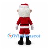 Santa Claus Mascot Costume with White Beard and Red Hat