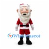 Santa Claus Mascot Costume with White Beard and Red Hat