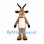 Brown Antelope Mascot Costume with Long Black Horns