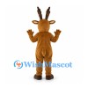 Brown Reindeer Mascot Costume with Cream Belly