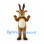 Brown Reindeer Mascot Costume with Cream Belly