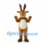 Brown Reindeer Mascot Costume with Cream Belly