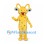 Yellow Alien Mascot Costume with Green Spots and Stalk Eyes