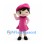 Girl Mascot Costume with Pink Beret and Dress