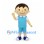 Boy Mascot Costume with Blue Vest and Shorts