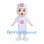 Nurse Mascot Costume with White Uniform and Cap