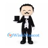 Magician Mascot Costume with Black Tuxedo and Top Hat