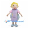 Fairy Mascot Costume with Lavender Dress and Blue Wings