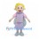 Fairy Mascot Costume with Lavender Dress and Blue Wings