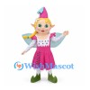 Fairy Mascot Costume with Pink Dress and Pointed Hat