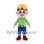 Boy Mascot Costume with Yellow Spiky Hair and Green Shirt