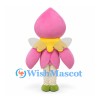 Flower Fairy Mascot Costume with Pink Petal Hood and Dress