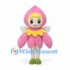 Flower Fairy Mascot Costume with Pink Petal Hood and Dress