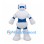Robot Mascot Costume in White with Blue Panels