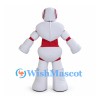 Robot Mascot Costume in White with Red Panels