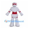 Robot Mascot Costume in White with Red Panels