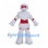 Robot Mascot Costume in White with Red Panels