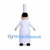 Chef Mascot Costume with Tall White Hat and Long Coat