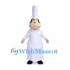 Chef Mascot Costume with Tall White Hat and Long Coat