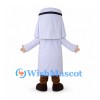 Man Mascot Costume with White Headscarf and Robe