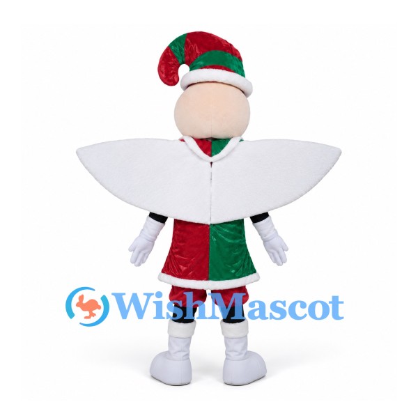 Christmas Fairy Mascot Costume with Red and Green Outfit
