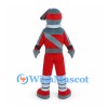 Samurai Mascot Costume in Red and Gray Armor