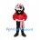 Pirate Mascot Costume with Red Shirt and Striped Bandana