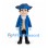 Captain Mascot Costume with Blue Tricorn Hat and Long Coat