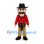 Cowboy Mascot Costume with Black Hat and Red Shirt