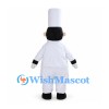 Chef Mascot Costume with Tall White Hat and Black Bow Tie