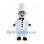 Chef Mascot Costume with Tall White Hat and Black Bow Tie