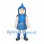Warrior Mascot Costume with Blue Helmet and Pleated Armor Skirt