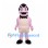Pink Cow Mascot Costume with Cream Belly and Black Hooves