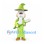 Wizard Mascot Costume with Green Star Robe and Pointed Hat