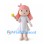 Fairy Mascot Costume with Pink Hair and White Dress