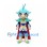Fantasy Warrior Mascot Costume with Turquoise Hair and Red Cape